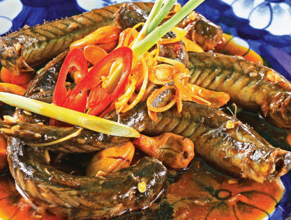 Cá kèo kho sả hạt điều